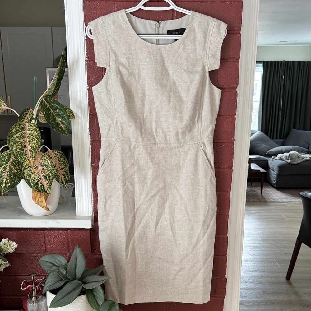 J Crew NWT Stone Midi Sheath Dress